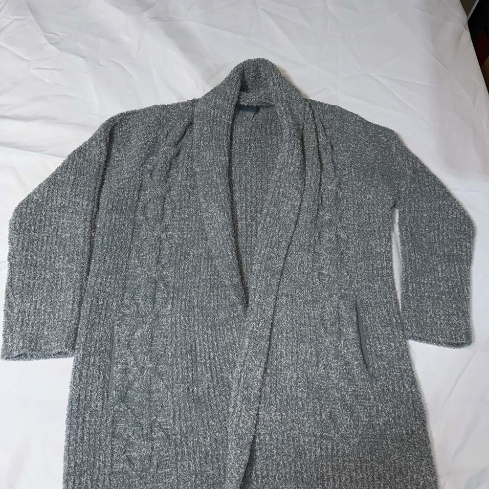 Barefoot Dreams CozyChic Cabin‎ Cable Cardigan Sweater Size L